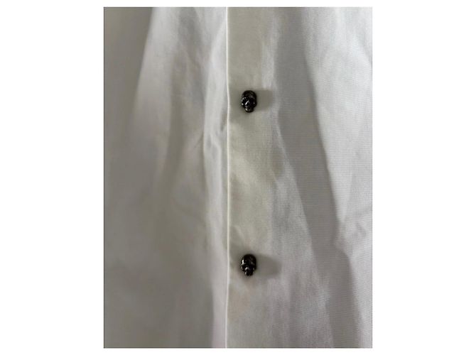 The Kooples Camicia bianca con colletto mao e bottoni a teschio Bianco - vista 3