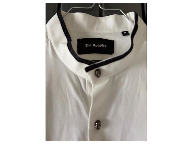 The Kooples Camicia bianca con colletto mao e bottoni a teschio Bianco - vista 5