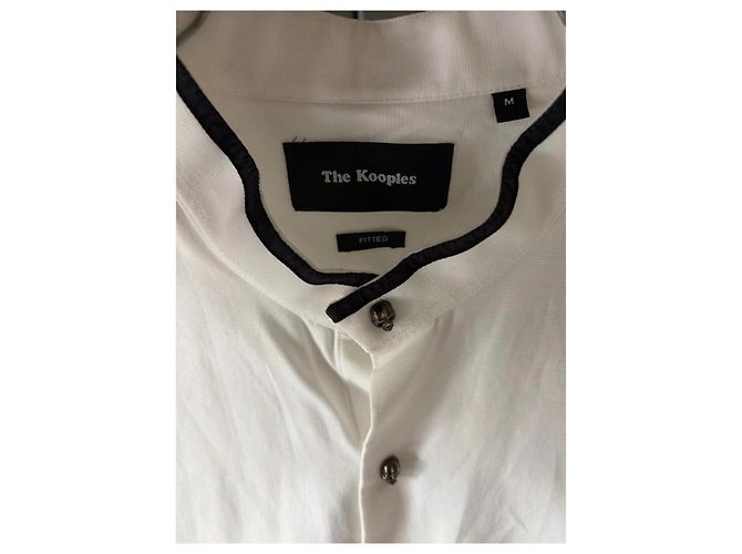 The Kooples Camicia bianca con colletto mao e bottoni a teschio Bianco - vista 9