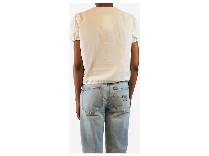 Autre Marque Top blanco con doble volante - talla XXS - vista 2