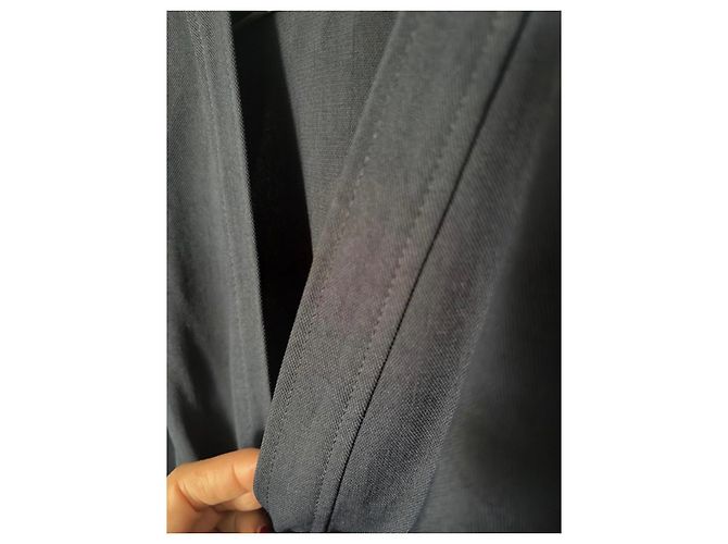 Vestido Sandro azul marinho abotoado Preto - vista 10