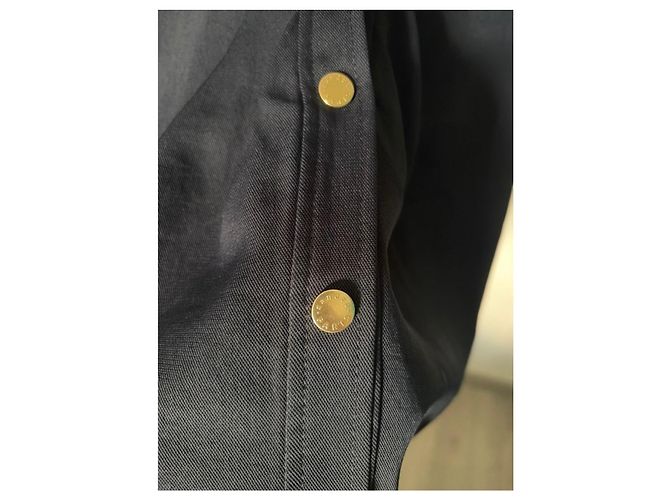 Vestido Sandro azul marinho abotoado Preto - vista 5