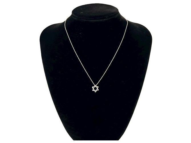 Collana Tiffany & Co. Vintage Star of David Argento - vista 2