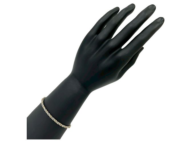 Tiffany & Co Bracciale Tiffany Vintage Twist Rope Argento D'oro - vista 2