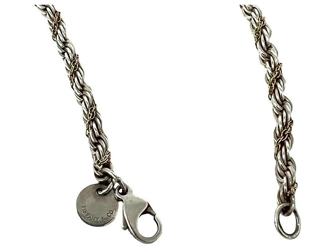 Tiffany & Co Bracciale Tiffany Vintage Twist Rope Argento D'oro - vista 4