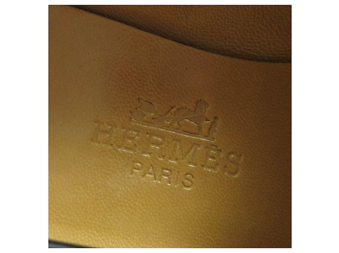 Hermès Hermes Leder-Loafer Schwarz - Ansicht 10