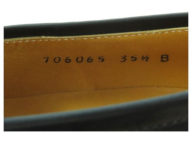 Hermès Hermes Leder-Loafer Schwarz - Ansicht 11