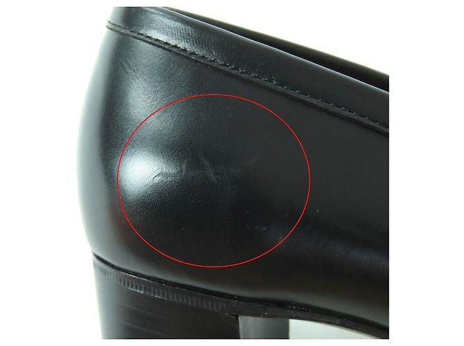 Hermès Hermes Leder-Loafer Schwarz - Ansicht 13