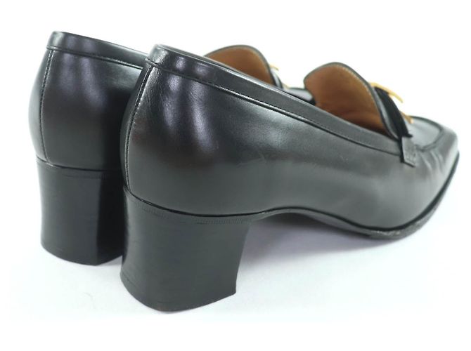 Hermès Hermes Leder-Loafer Schwarz - Ansicht 3