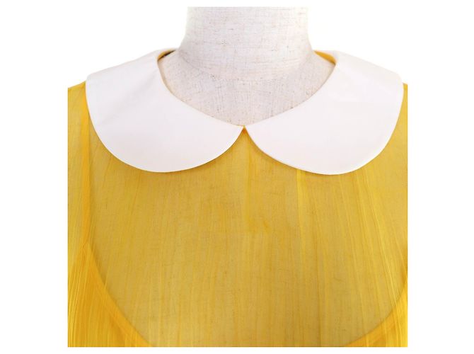 Vestido de seda Gucci Amarillo - vista 4