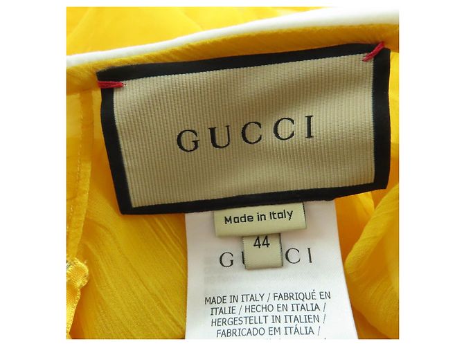 Vestido de seda Gucci Amarillo - vista 6
