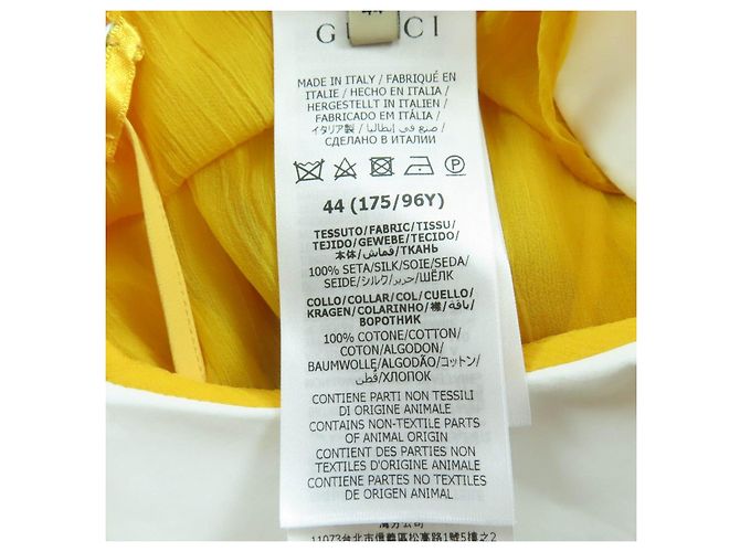 Vestido de seda Gucci Amarillo - vista 7