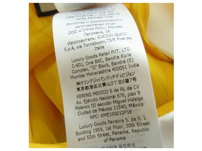 Vestido de seda Gucci Amarillo - vista 9