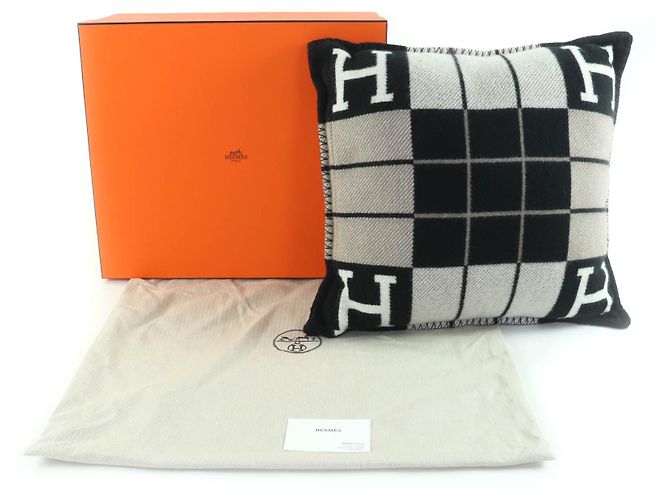 Hermès Hermes Avalon III Wollkissen Schwarz - Ansicht 2