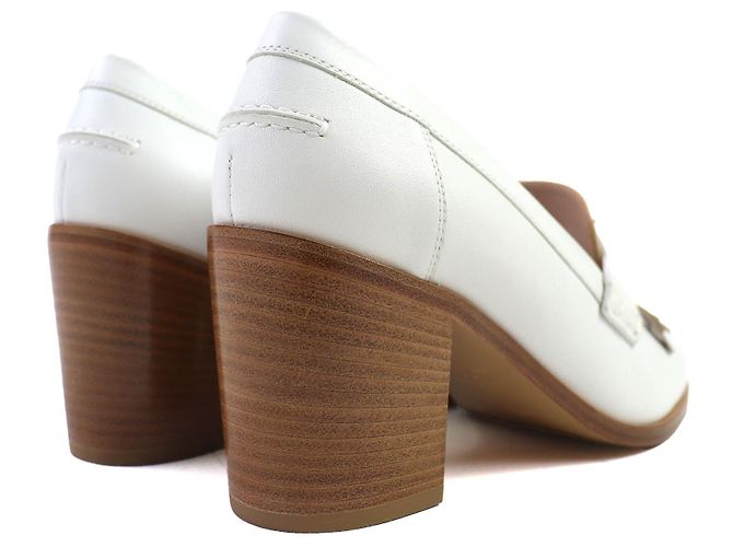 Hermès Hermes Elysee Leder Pumps Silber Weiß Beige - Ansicht 7