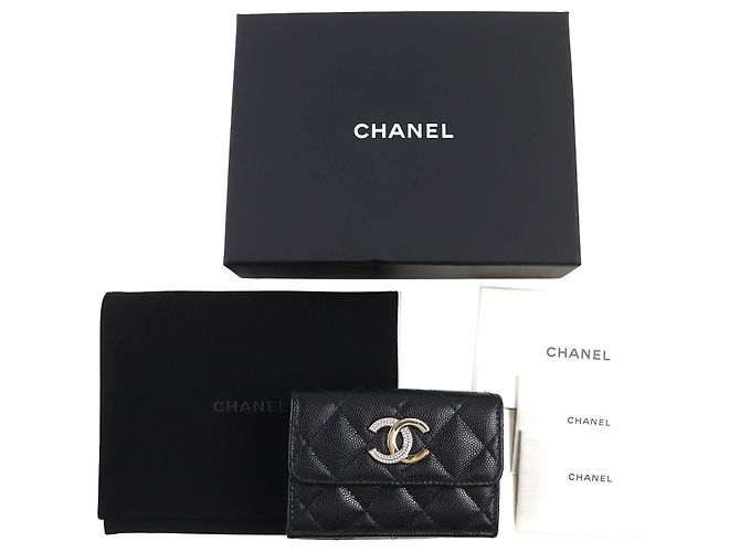 Timeless Cartera CHANEL COCO Mark Matelasse Caviar Negro - vista 2