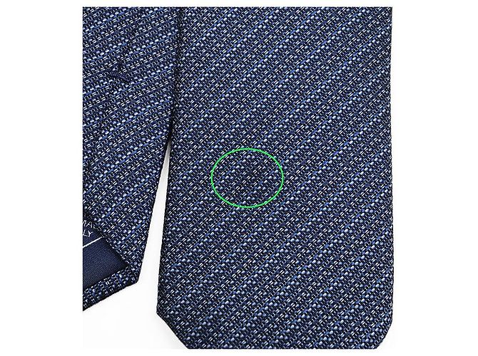 Autre Marque Cravatta in seta Brioni Regimental Blu - vista 3
