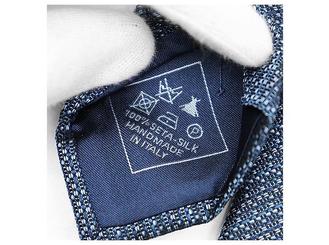 Autre Marque Cravatta in seta Brioni Regimental Blu - vista 8