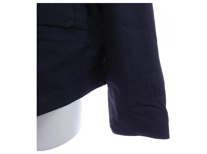 Hermès Giacca in pelle Hermes Blu Blu navy - vista 6