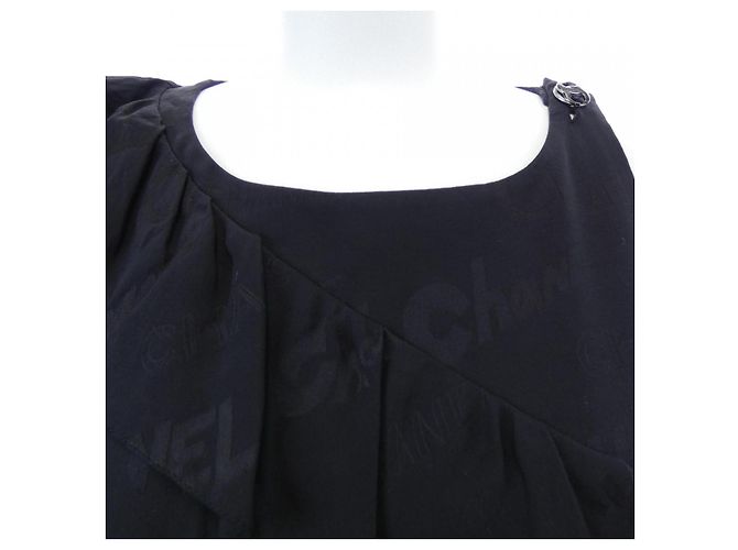 Timeless Mono de seda Chanel Negro - vista 6