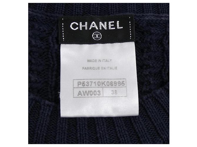 Timeless Chanel Kleid Blau Marineblau - Ansicht 4