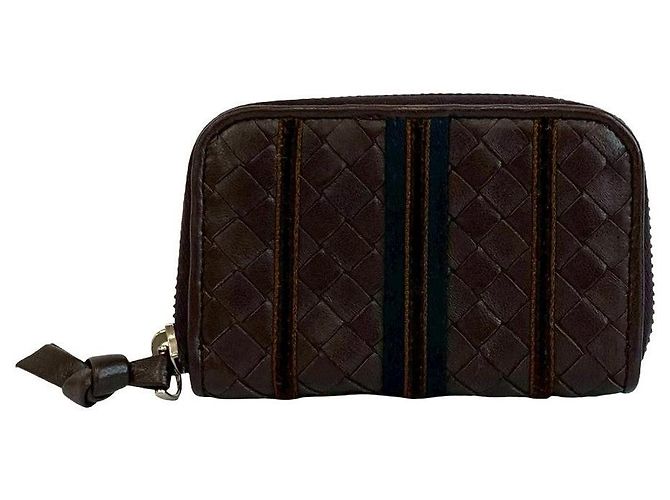 Monedero de cuero Bottega Veneta Castaño - vista 3