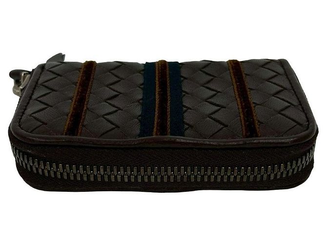 Monedero de cuero Bottega Veneta Castaño - vista 4