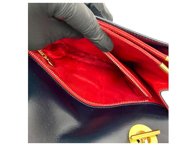 Céline Borsa in pelle di vitello Celine Blu - vista 11