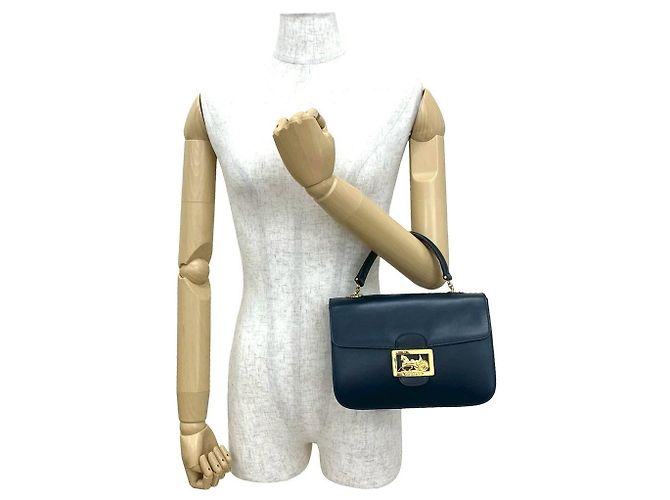 Céline Borsa in pelle di vitello Celine Blu - vista 3