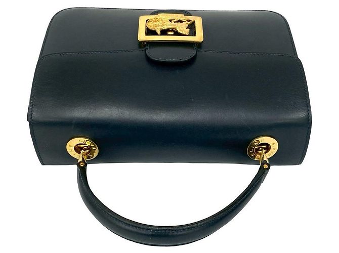 Céline Borsa in pelle di vitello Celine Blu - vista 5