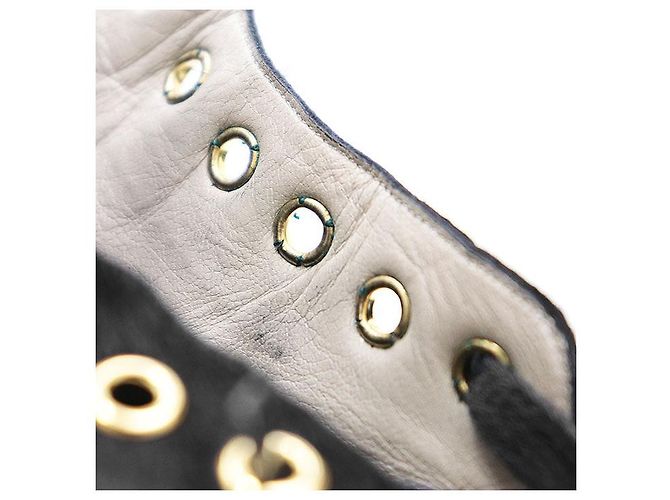 Timeless Stivaletti con lacci in pelo di vitello Chanel Nero - vista 4