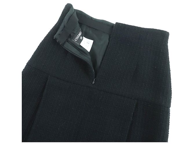 Timeless Falda de lana tweed Chanel Negro - vista 5