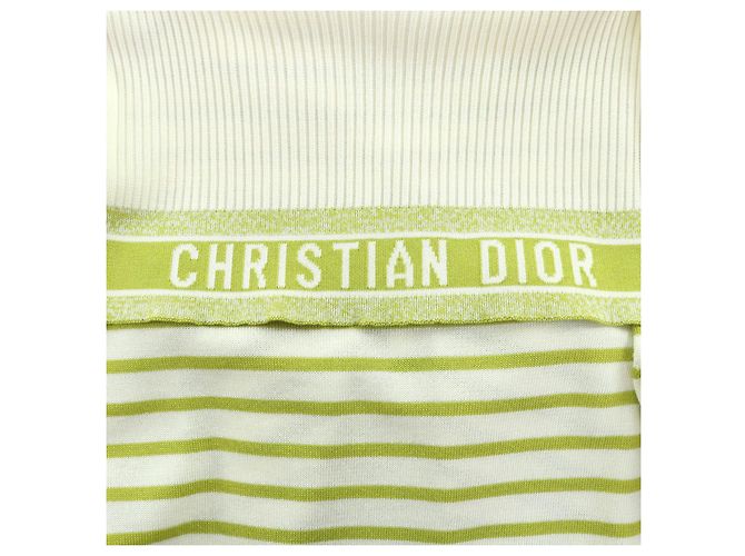 Top in seta lavorata a maglia Christian Dior Bianco - vista 5