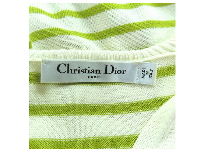 Top in seta lavorata a maglia Christian Dior Bianco - vista 6