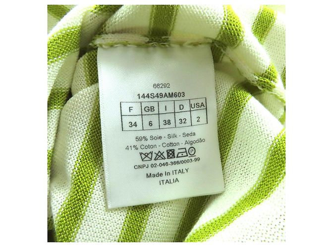 Top in seta lavorata a maglia Christian Dior Bianco - vista 7