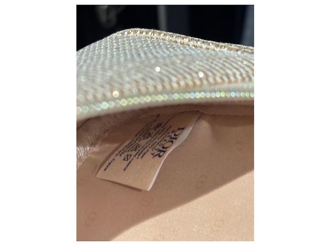 Borsa a mano Dior Beauty tessuto glitterato oro D'oro - vista 5