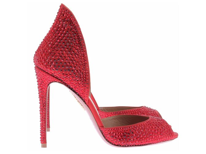 Aquazzura Rote Pumps mit Strass - Ansicht 2