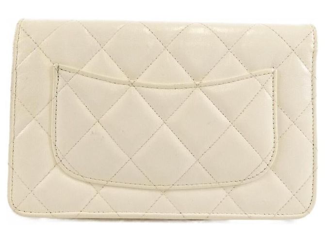 Timeless Cartera Chanel AP2548 de piel de cabra Plata Blanco Dorado - vista 2