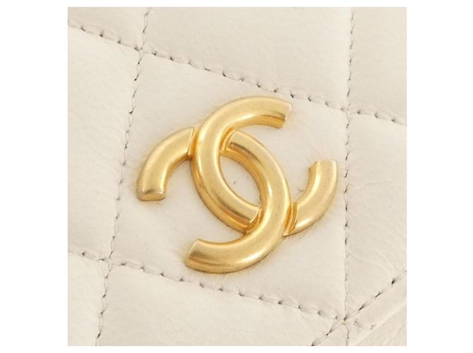 Timeless Cartera Chanel AP2548 de piel de cabra Plata Blanco Dorado - vista 6