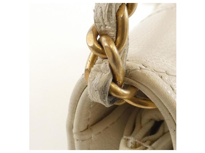 Timeless Cartera Chanel AP2548 de piel de cabra Plata Blanco Dorado - vista 8