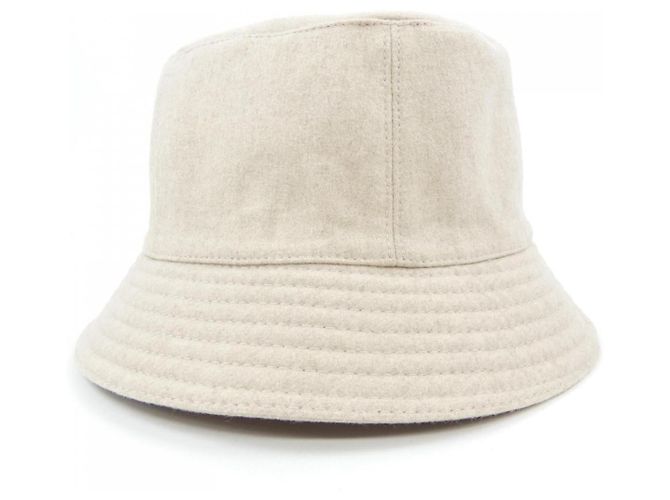 Cappello Hermès LA PARISIENNE H PASSANT Calvi 100% Cashmere Beige - vista 4