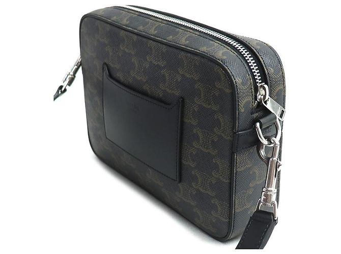 Céline Bolsa de Ombro Celine Triomphe Canvas Preto - vista 2