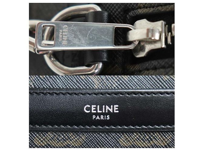 Céline Bolsa de Ombro Celine Triomphe Canvas Preto - vista 6
