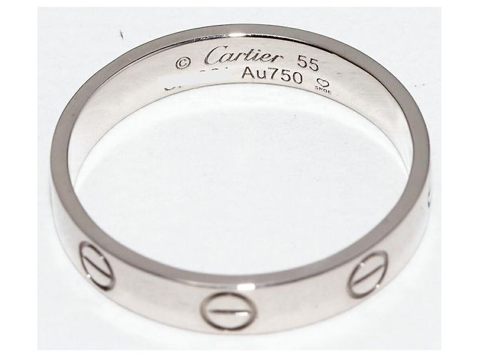 Anel Cartier Love Au750 Tamanho 55 Prata - vista 4