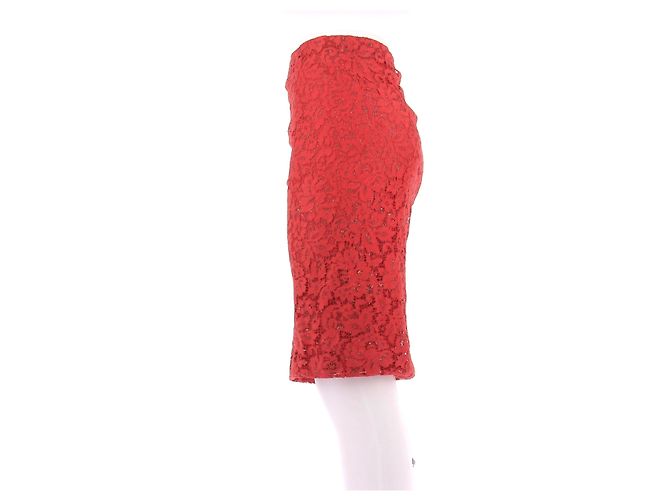 Gonna in cotone rossa Emanuel Ungaro Taglia 40 Rosso - vista 3