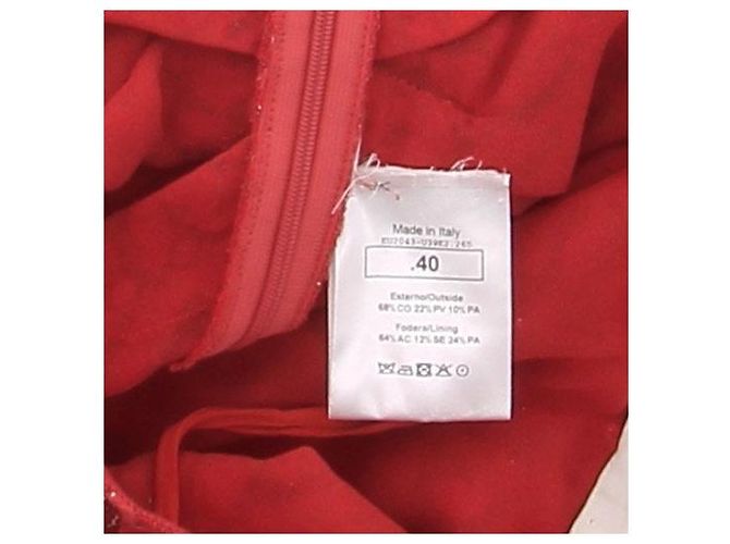 Gonna in cotone rossa Emanuel Ungaro Taglia 40 Rosso - vista 5
