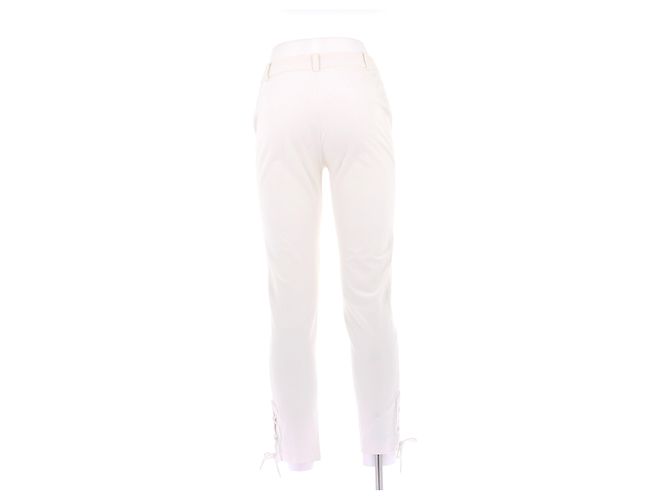 Jeans Chanel bianchi in cotone Taglia 34 Bianco - vista 2