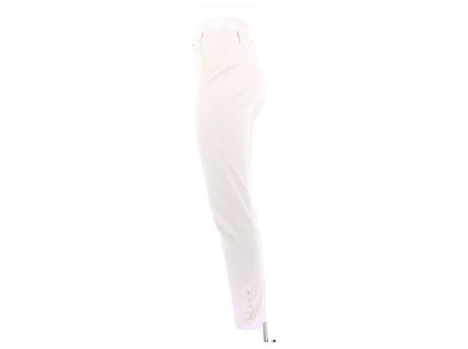 Jeans Chanel bianchi in cotone Taglia 34 Bianco - vista 3