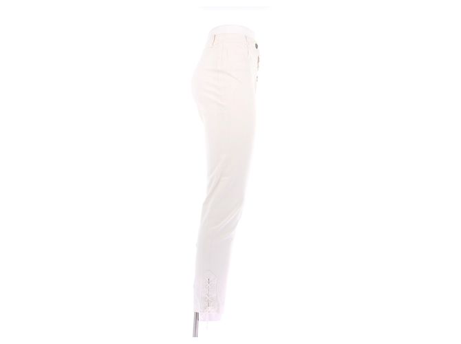 Jeans Chanel bianchi in cotone Taglia 34 Bianco - vista 4