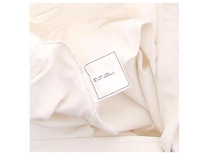 Jeans Chanel bianchi in cotone Taglia 34 Bianco - vista 5